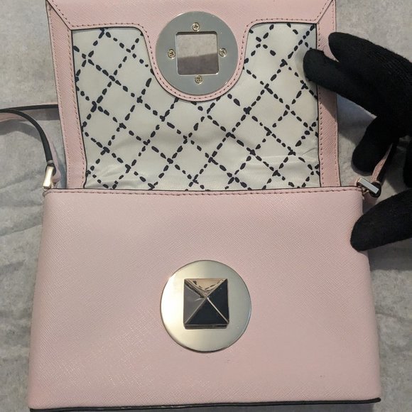 Good Condition Kate Spade Leather Blush Pink Flap Crossbody Bag - Picture 2 of 7